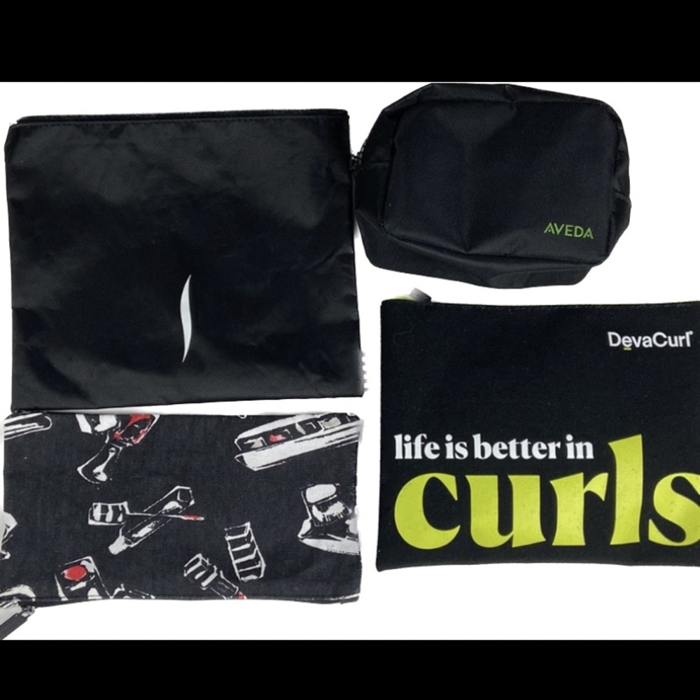 Set of 4 assorted branded zipper cosmetic bags Sephora Deva Curl Aveda Sephora - Picture 12 of 12